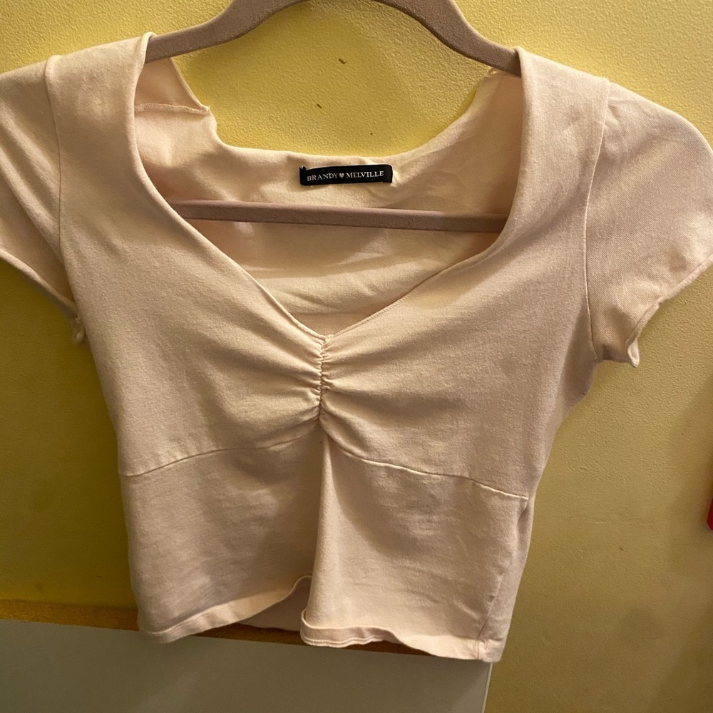 Brandy Melville light pink Gina top